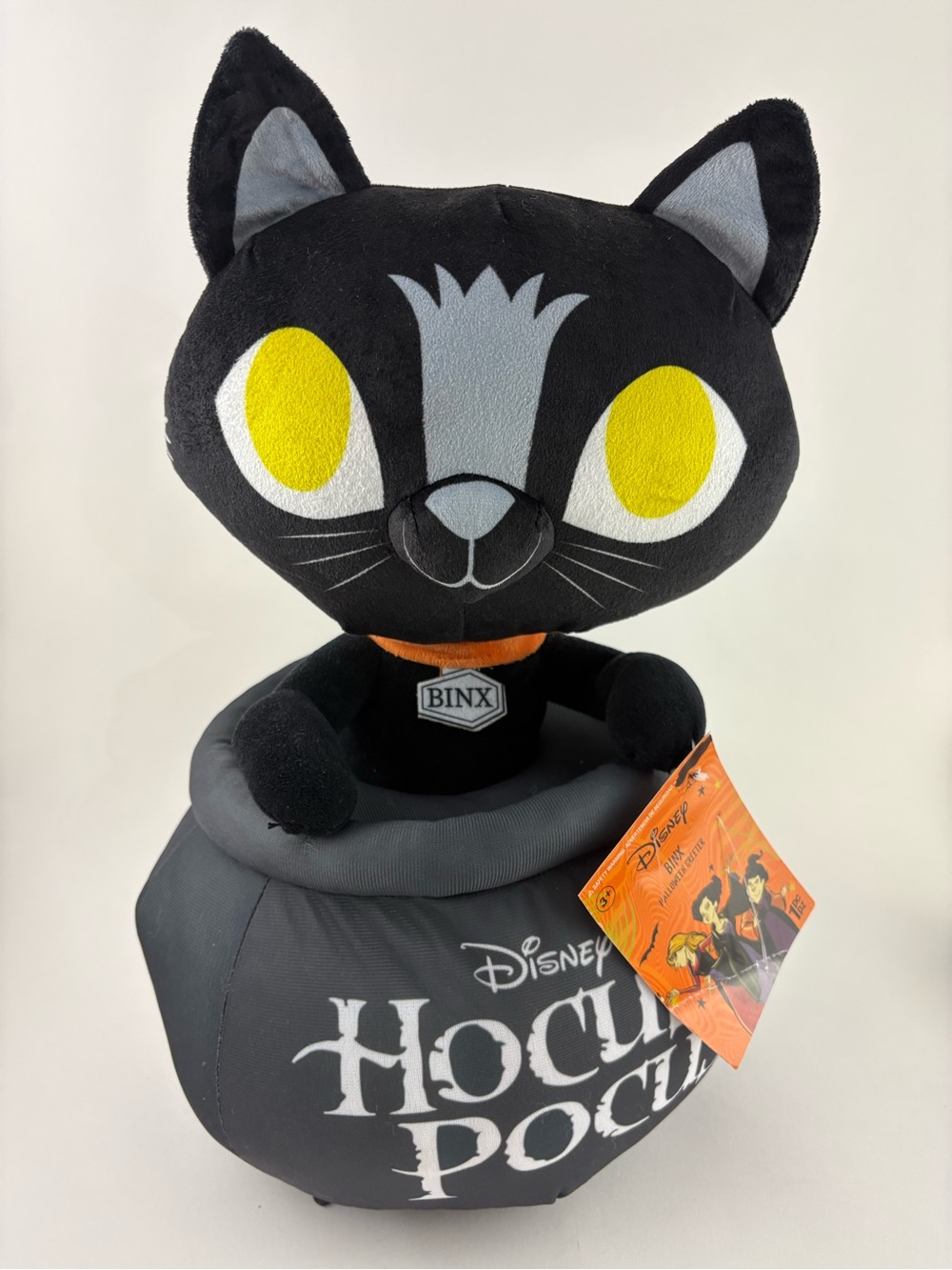 Disney Hocus Pocus Binx Black Cat In Cauldron Halloween Door Greeter 18” New